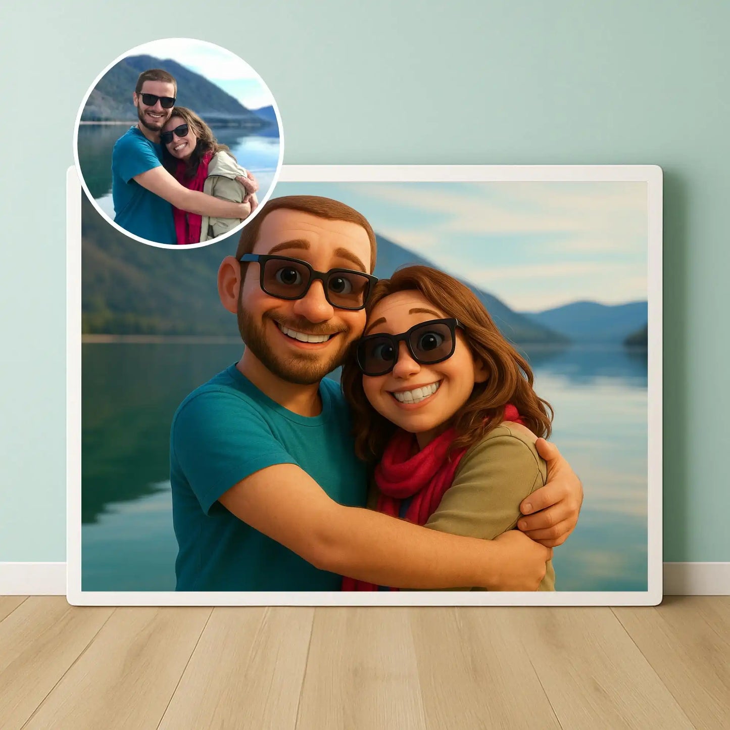 Custom Cartoon Canvas + FREE LUXURY FRAME